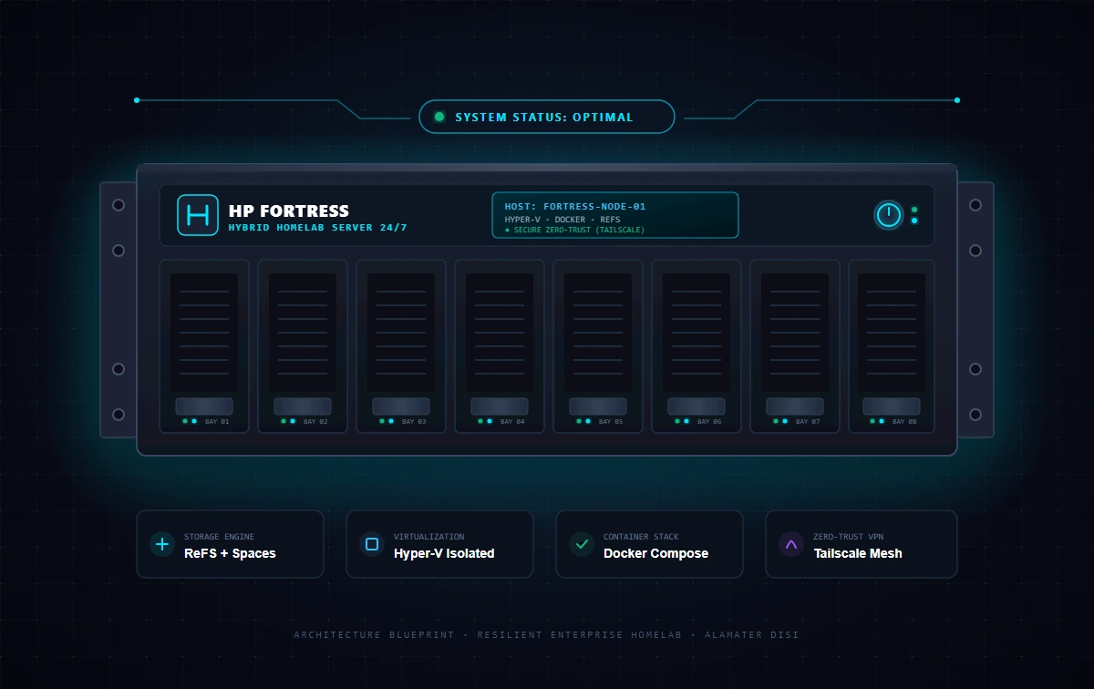 Anteprima del progetto HP Fortress Homelab